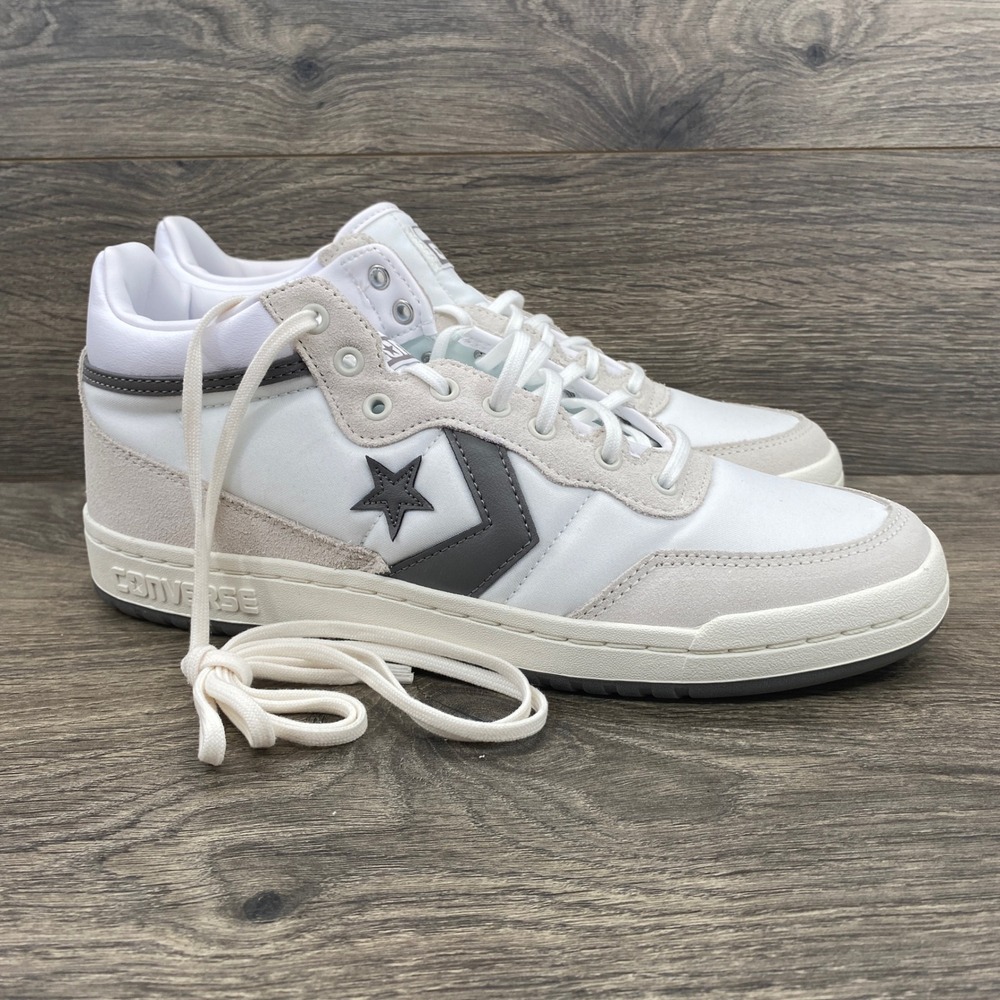 Converse Fastbreak Pro Mid Sneakers Mens 9 Womens 10.5 White Grey A08855C Suede
